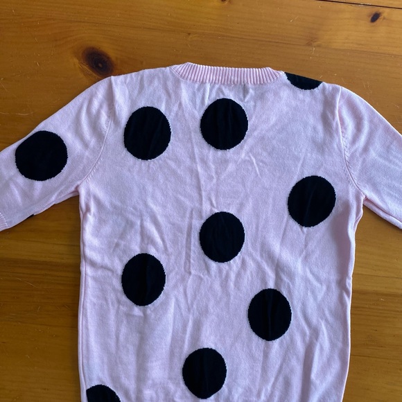 Premise Woman’s pink with black polka dots short sleeve sweater size small - Picture 2 of 7